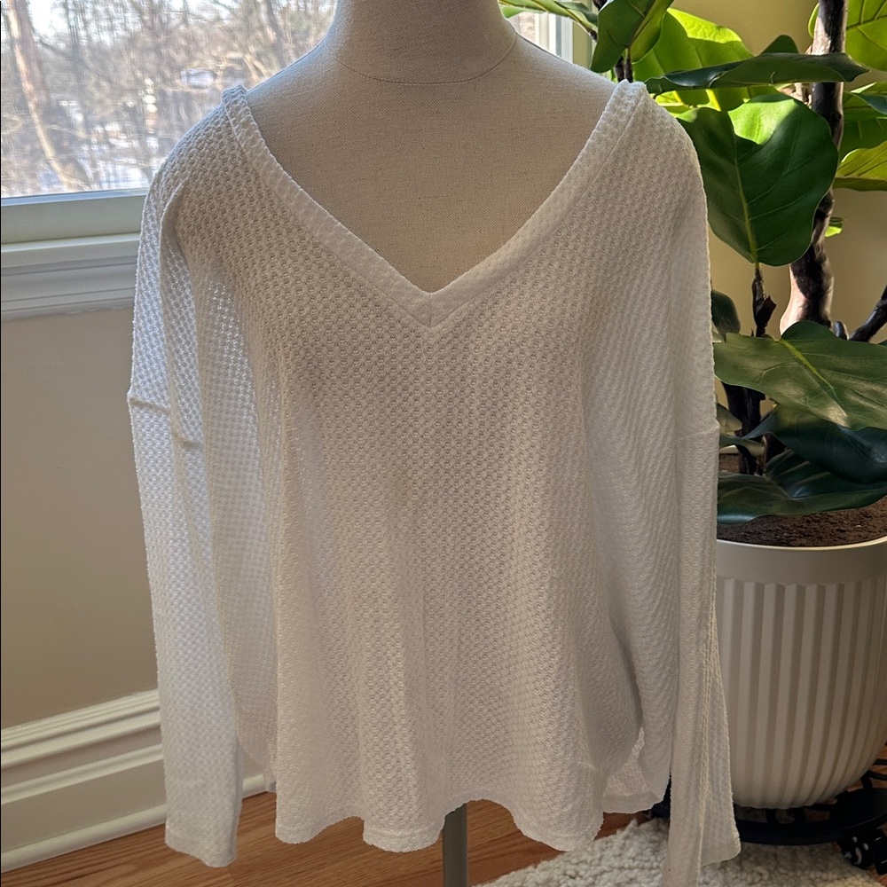 Textured Knit Oversized Top - Picture 3 of 7
